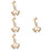 4pcs Decorative Nails Alloy Globe Ginkgo Biloba 6