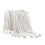 2Pcs White Cotton Blanket Hairball Pattern Lunch Break 1
