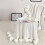 2Pcs White Cotton Blanket Hairball Pattern Lunch Break 11