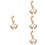 4pcs Decorative Nails Alloy Globe Ginkgo Biloba 5