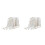 2Pcs White Cotton Blanket Hairball Pattern Lunch Break 4