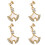 4pcs Decorative Nails Alloy Globe Ginkgo Biloba 4