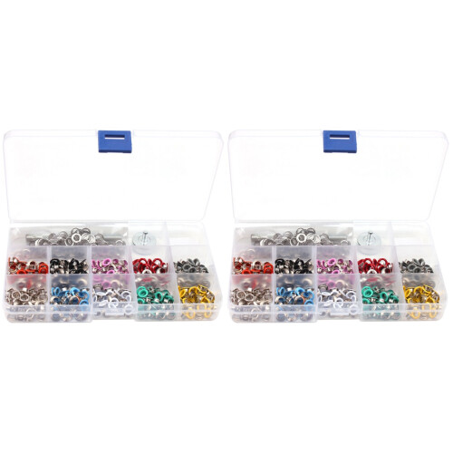 600Pcs Assorted Eyelet Button Fastener Set with Tools for Clothing Use 1