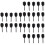 30Pcs Strong Black Integrated Dart Shafts for Replacement 11