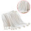 2Pcs White Cotton Blanket Hairball Pattern Lunch Break 3