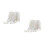 2Pcs White Cotton Blanket Hairball Pattern Lunch Break 5
