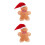 2Stk Lebkuchenmann Plüsch Sofakissen Weihnachtsmotiv 4