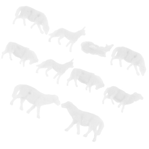 50 Pcs Miniature Sheep Simulated Cognition Plastic Figurines 2