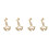 4pcs Decorative Nails Alloy Globe Ginkgo Biloba 3
