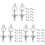 4pcs Iron Floral Pattern Wall Shelf Brackets White Decorative Bookrack Brackets 8