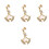 4pcs Decorative Nails Alloy Globe Ginkgo Biloba 2