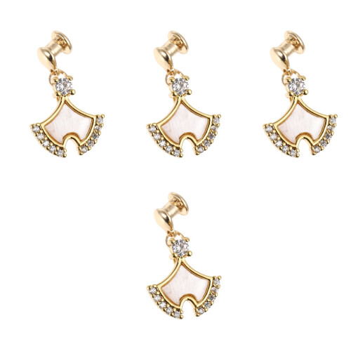 4pcs Decorative Nails Alloy Globe Ginkgo Biloba 1