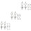 4pcs Iron Floral Pattern Wall Shelf Brackets White Decorative Bookrack Brackets 11