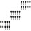 30Pcs Strong Black Integrated Dart Shafts for Replacement 10