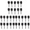30Pcs Strong Black Integrated Dart Shafts for Replacement 7