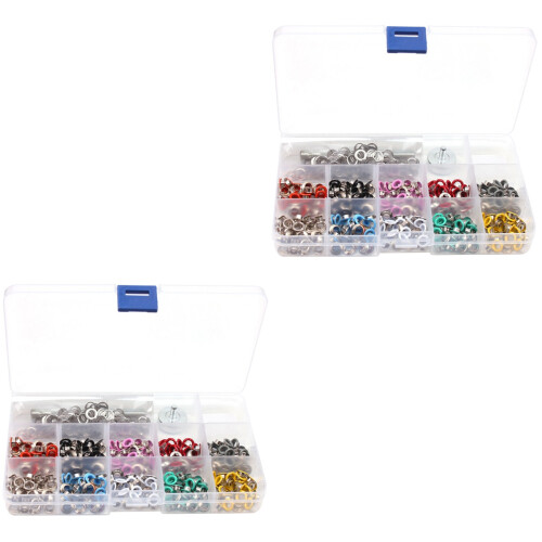 600Pcs Assorted Eyelet Button Fastener Set with Tools for Clothing Use 2