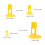 4Pcs Yellow Plastic Chicken Leg for Chick Lightweight Support 2
