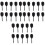 30Pcs Strong Black Integrated Dart Shafts for Replacement 8
