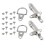 4pcs Iron Floral Pattern Wall Shelf Brackets White Decorative Bookrack Brackets 2