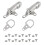 4pcs Iron Floral Pattern Wall Shelf Brackets White Decorative Bookrack Brackets 3