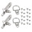 4pcs Iron Floral Pattern Wall Shelf Brackets White Decorative Bookrack Brackets 4
