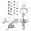 4pcs Iron Floral Pattern Wall Shelf Brackets White Decorative Bookrack Brackets 5