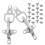 4pcs Iron Floral Pattern Wall Shelf Brackets White Decorative Bookrack Brackets 6