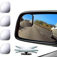 4pcs Fan Shaped Blind Spot Mirror 360 Rotation Wide Angle Convex Car Side Rearview for Safety