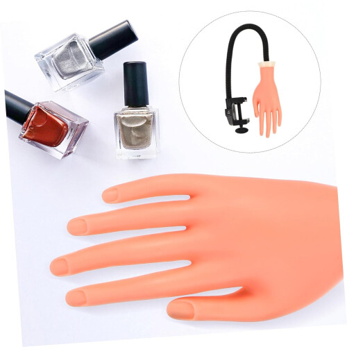 Nail Practice Hand with Movable Realistic Design, Reusable Manicure Training Tool for Nail Art 2