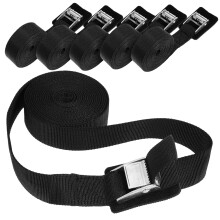 6pcs Adjustable Luggage Straps with Durable Zinc Buckle, Heavy Duty Travel Belt for Suitcase and Cargo