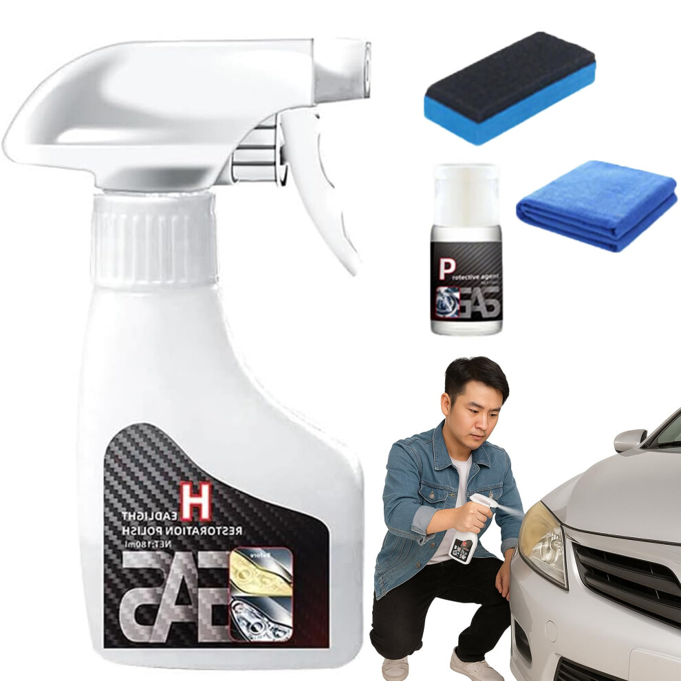 Headlight Restoration Kit With Uv Protection, Tool Car Headlight Cleaner For Lens Clarity 9070919790690