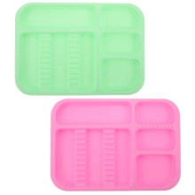 Dental Instrument Tray Set, Lightweight Stackable Plastic Organizer with Smooth EasyClean Surface
