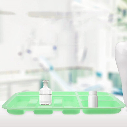 Dental Instrument Tray Set, Lightweight Stackable Plastic Organizer with Smooth EasyClean Surface 1