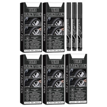 15Pcs Black Car Tire Paint Pen Set, Water Resistant Quick Drying Fade Resistant Tire Marker for Scratch