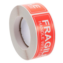 Fragile Labels Roll with Durable Adhesive for Clear Handling Instruction on Packages