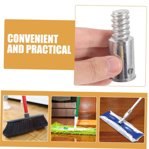 Aluminum Broom Handle Replacement with Threaded Pole Adapter, Durable Build for Wide Tool Compatibility 2