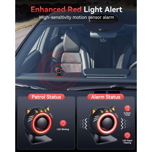 120dB Car Alarm System with Smart Motion Sensor, Wireless AntiTheft Security with LED Strobe Light and Remote for Cars, Trucks, SUVs 2