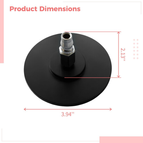 Vacuum Suction Cup with Quick Air Connector, RustProof Metal, Strong Grip, 3.93in Diameter 2