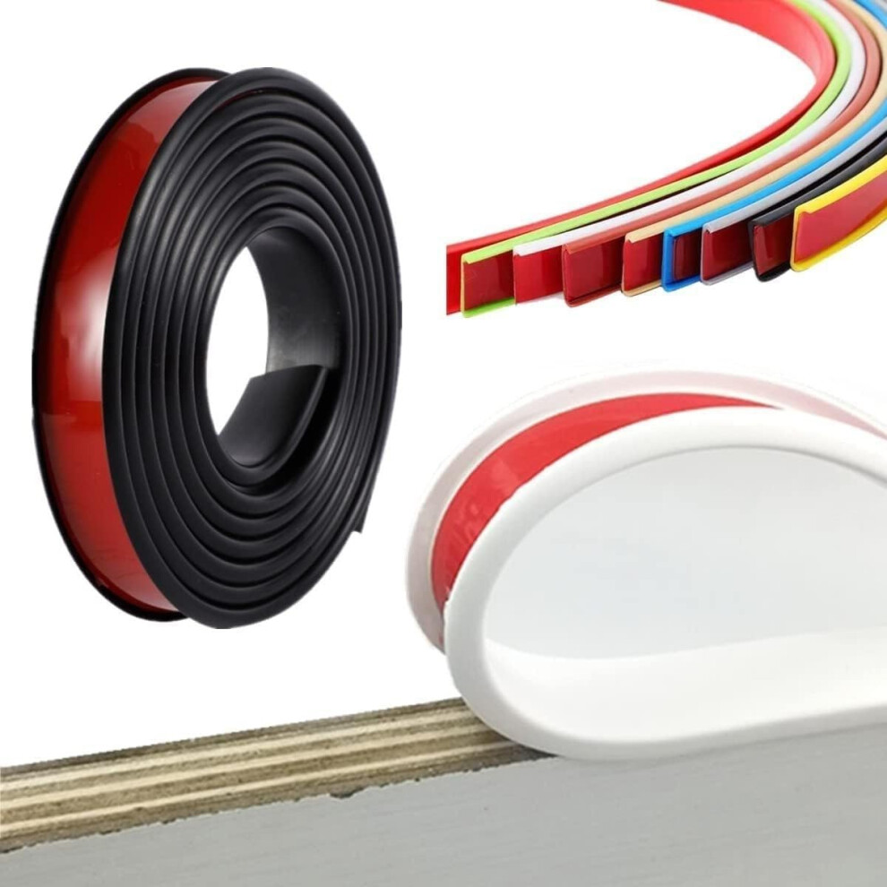 32Mm Furniture Edge Protector 1M – Flexible Tpe Ushaped Self Adhesive Trim With Impact Cushion Black