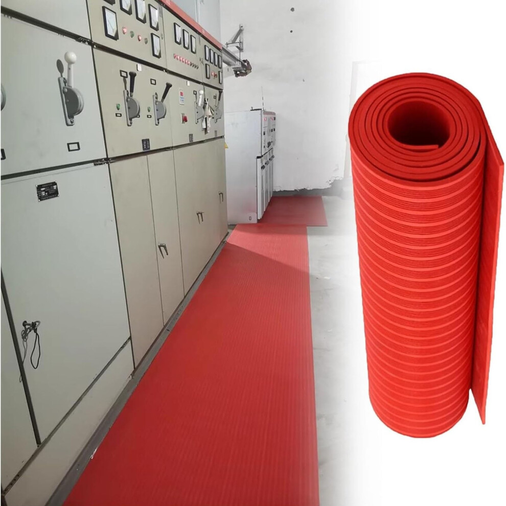 Electrical Insulating Mat Nonslip Rubber Safety Mat For Switchboard And Substation Voltage Protection Durable Custom Length 9044945223378