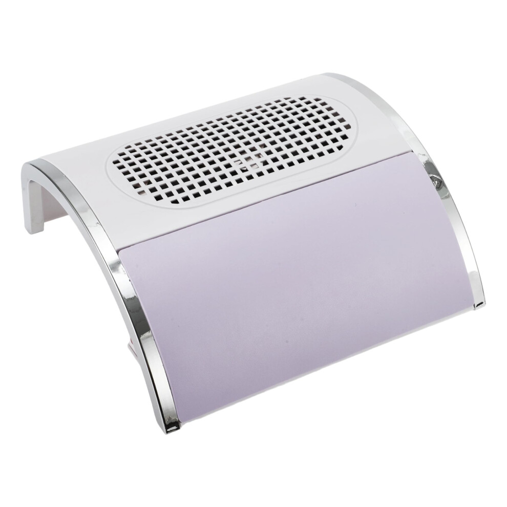 Purple 80W Nail Dust Collector With Strong Suction And Low Noise For Manicure, 2 Dust Bags,