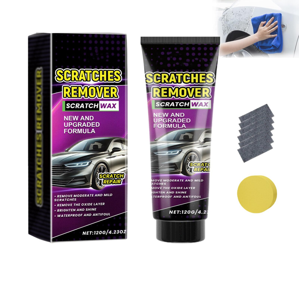 Car Scratch Remover Kit With Nano Cloth, Instant Paste And Wax, Restore Glossy Finish 9113335601550