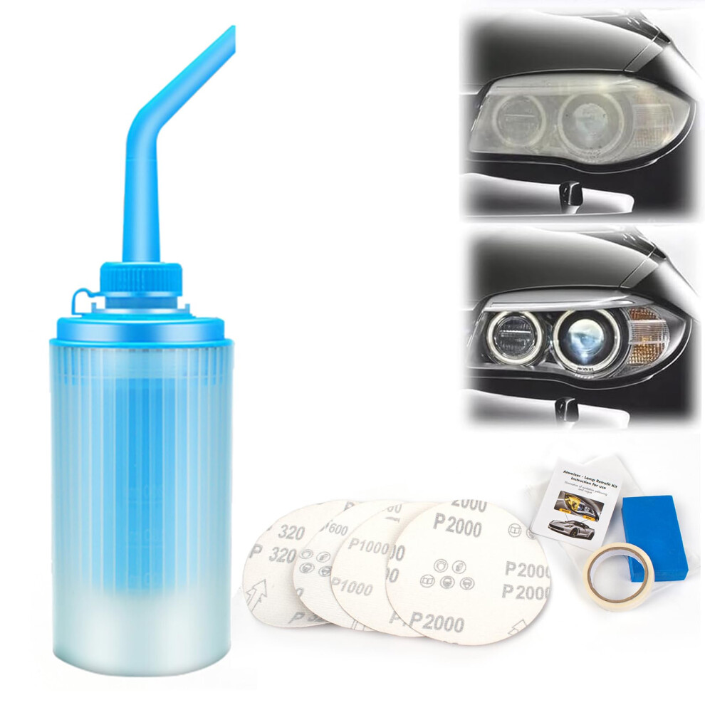 Car Headlight Restoration Kit Removes Yellowing Oxidation Improves Night Driving Safety Atomizer Cup 9070919791086