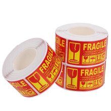 Fragile Stickers 3 Rolls SelfAdhesive Labels with TamperEvident Protection for Packages