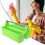 Cleaning Supply Organizer with Ergonomic Handle, Large Capacity Dual Compartment Caddy for Home 3