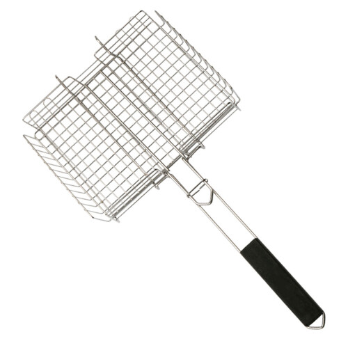 2Pièces Pince Grille Barbecue Argentée Robuste Pour Extérieures