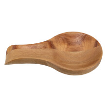 3Pcs Light Brown Wood Spoon Rest for Stove Top Rustic Kitchen Decor