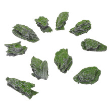 20Pcs Grey Wood Simulation Plastic Rocks for Micro Bonsai Decoration