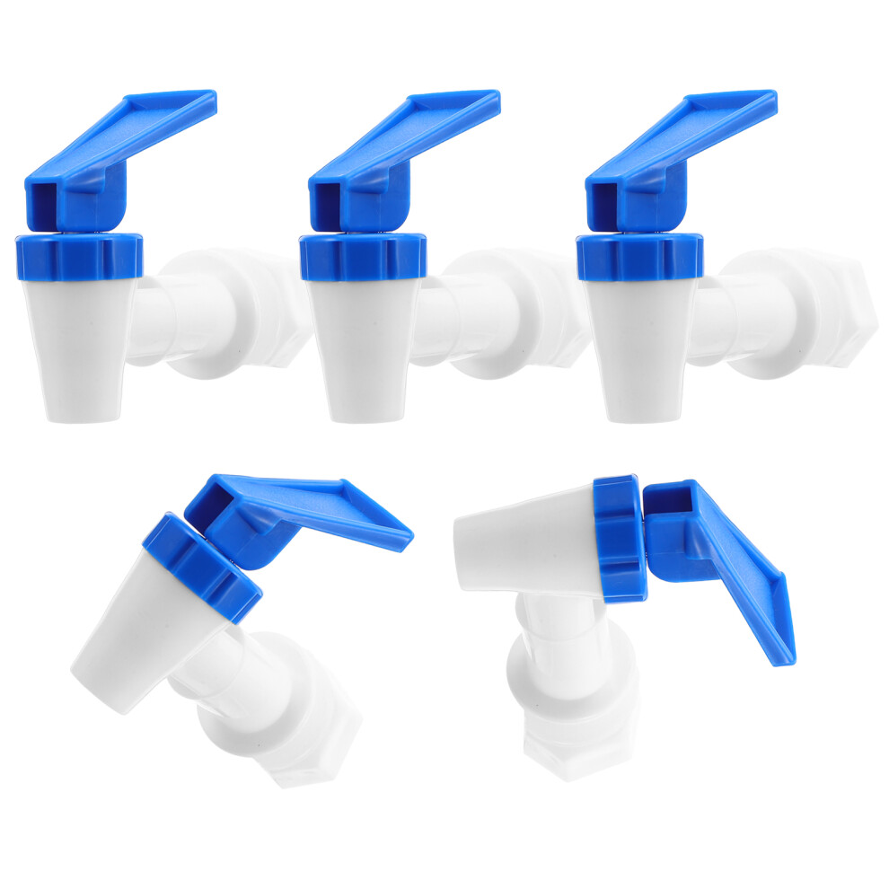 10Pcs Blue Pp Water Bottle Dispenser Parts With Splashproof Tap Nozzle 3631251600601