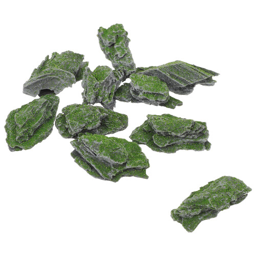 20Pcs Grey Wood Simulation Plastic Rocks for Micro Bonsai Decoration 1